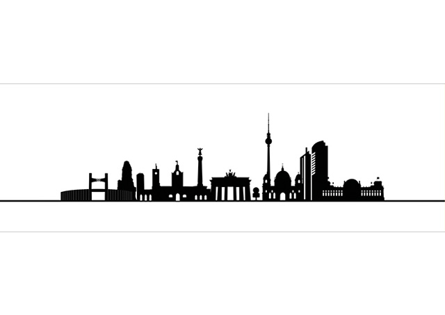 Nischenrückwand: Skyline berlin