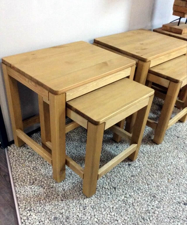 Zweisatztisch, Beistelltisch, Tisch, Kiefer massiv