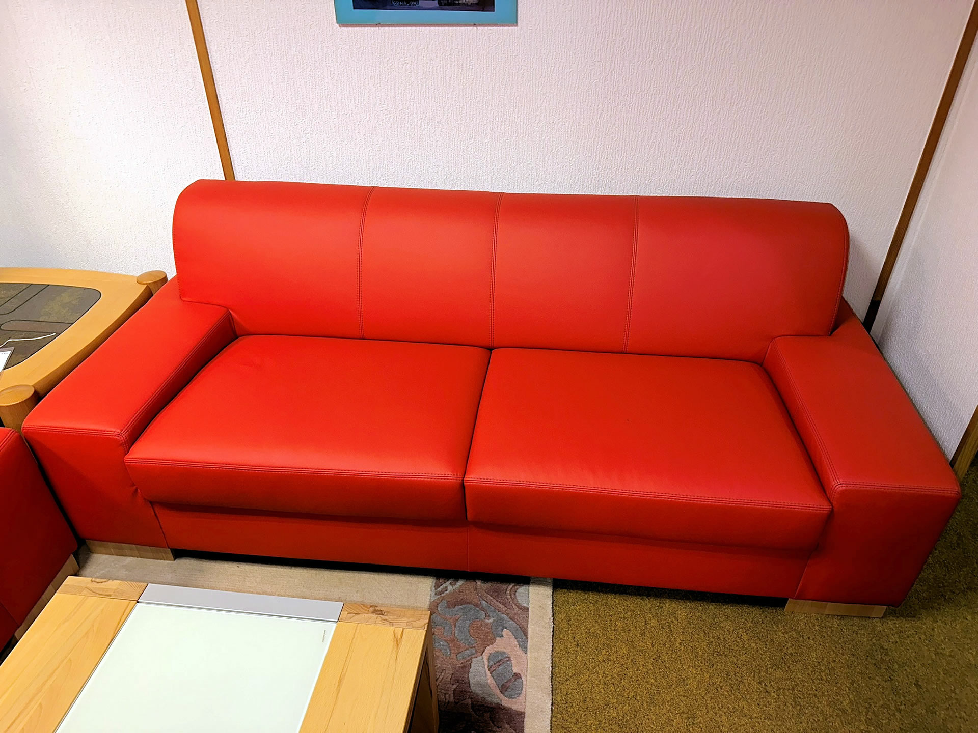 Couchgruppe - Lederlook rot